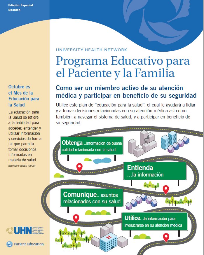 Title details for Como ser un miembro activo de su atención médica y participar en beneficio de su seguridad by Patient & Family Education Program. University Health Network - Available